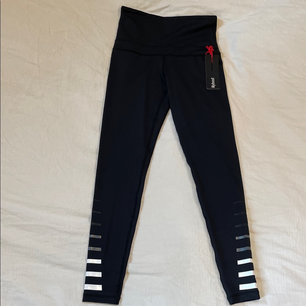 Lilybod Black and Silver Women's Leggings